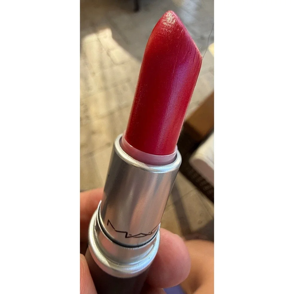 MAC Amplified Lipstick‎ Fusion Pink A44 Bright Fuchsia Creamy Finish 3g USED